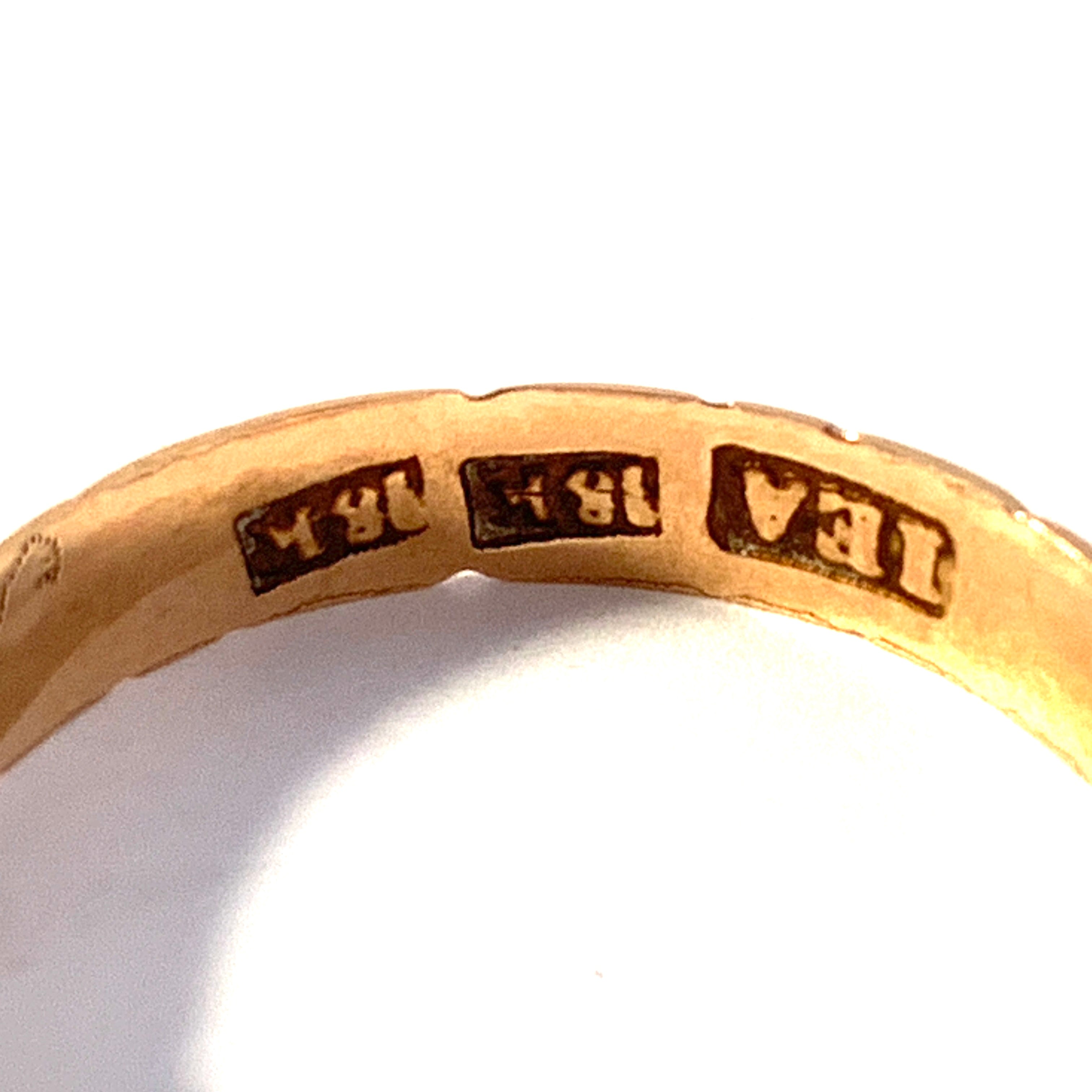 Johan Erik Åhlen, Sweden 1830s Antique 18k Gold Wedding Band Ring. – T ...