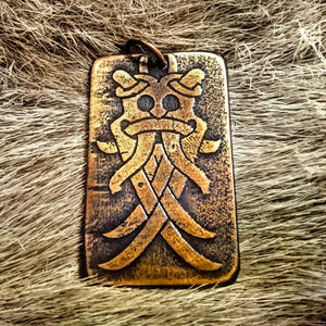 The Mask (Odin's Mask) Pendant Copper-Homage to death o