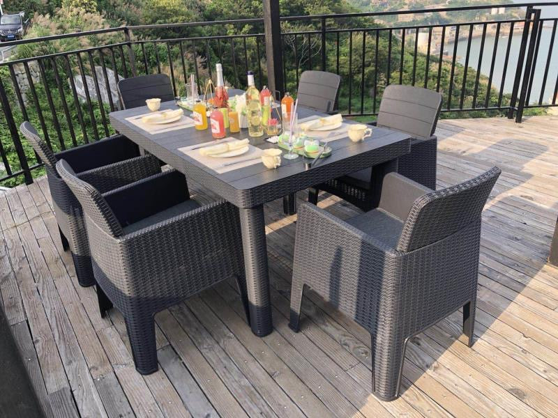 bali 6 seater rattan garden furniture