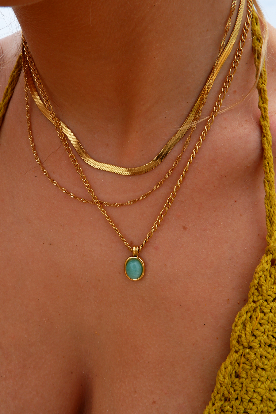 waterproof gold chain necklace