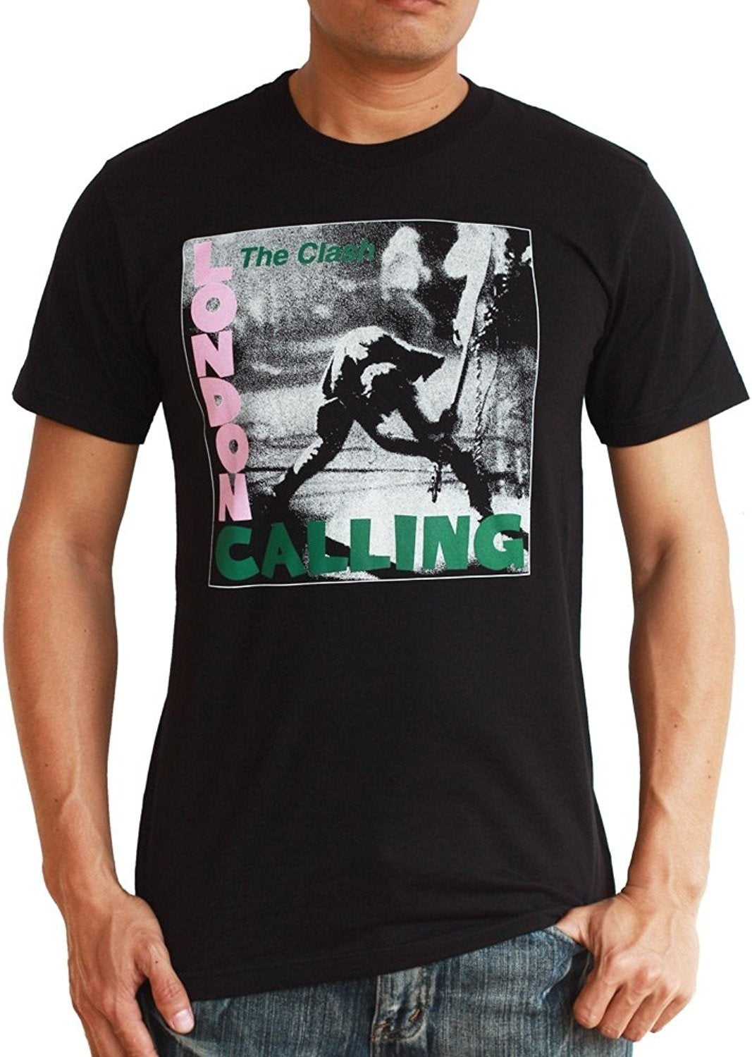 London Calling The Clash T-Shirt Black Cotton Short Sleeve Printed T S ...