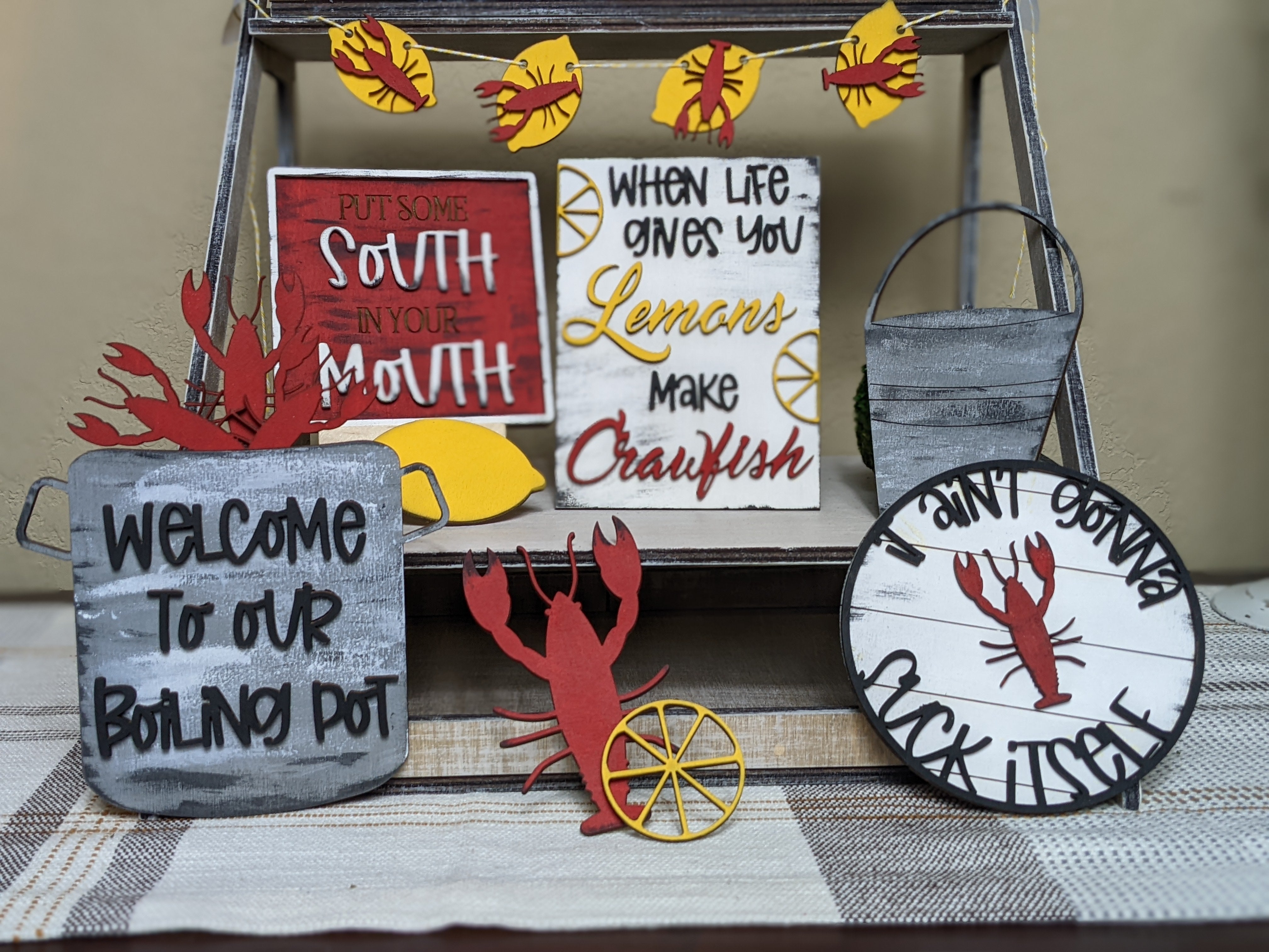 Crawfish Boil DIY Tray Set