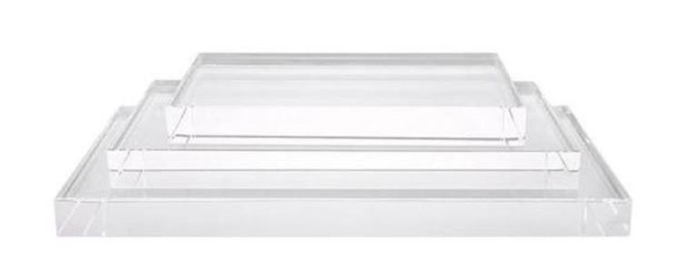 12" X 8" X 2"  Crystal Rectangular Riser
