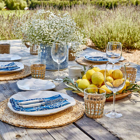 A spring table setting.