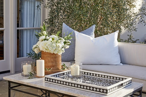 Boho inspired garden table decor