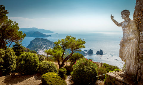 Mount Solaro, the tallest mountain on the island of Capri, Italy