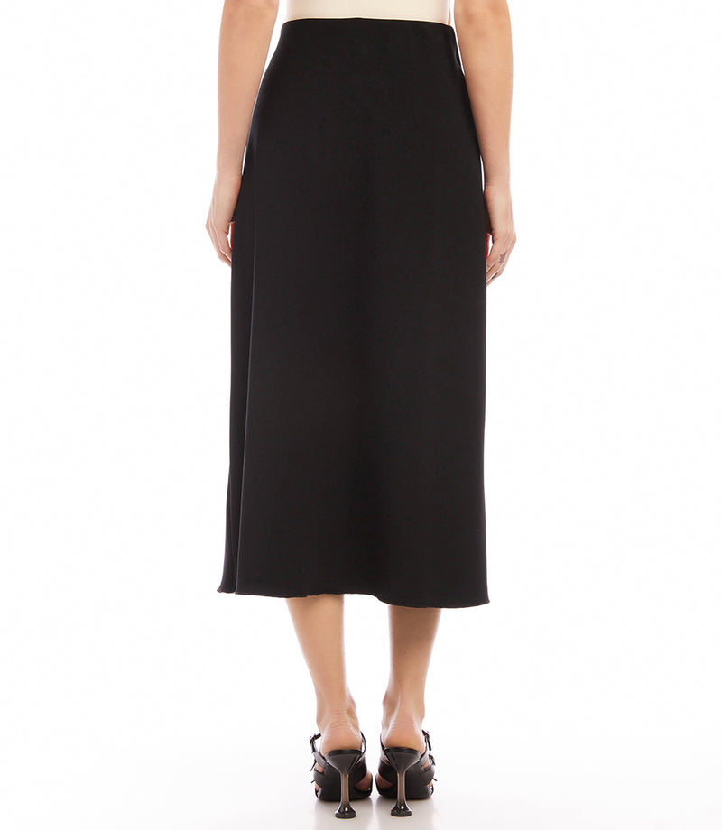 Black Bias Kane Skirt | Karen Midi Cut