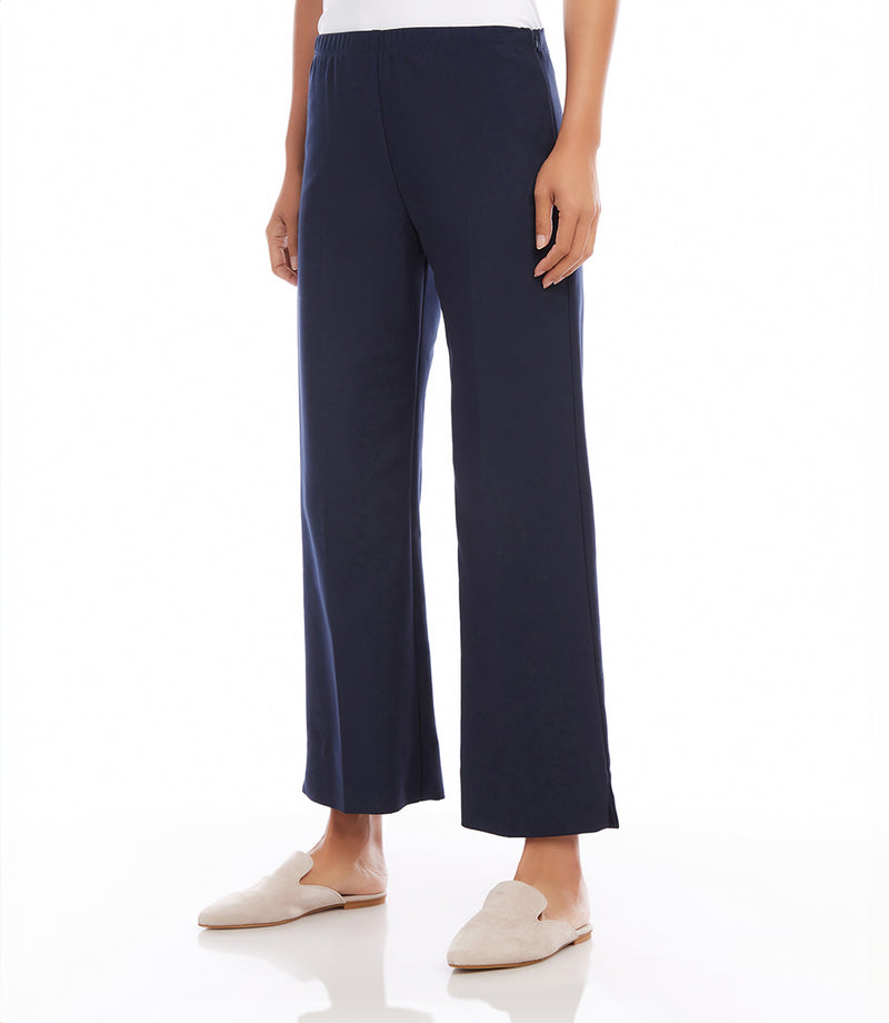 Petite Woven Asymmetric Wide Leg Pants