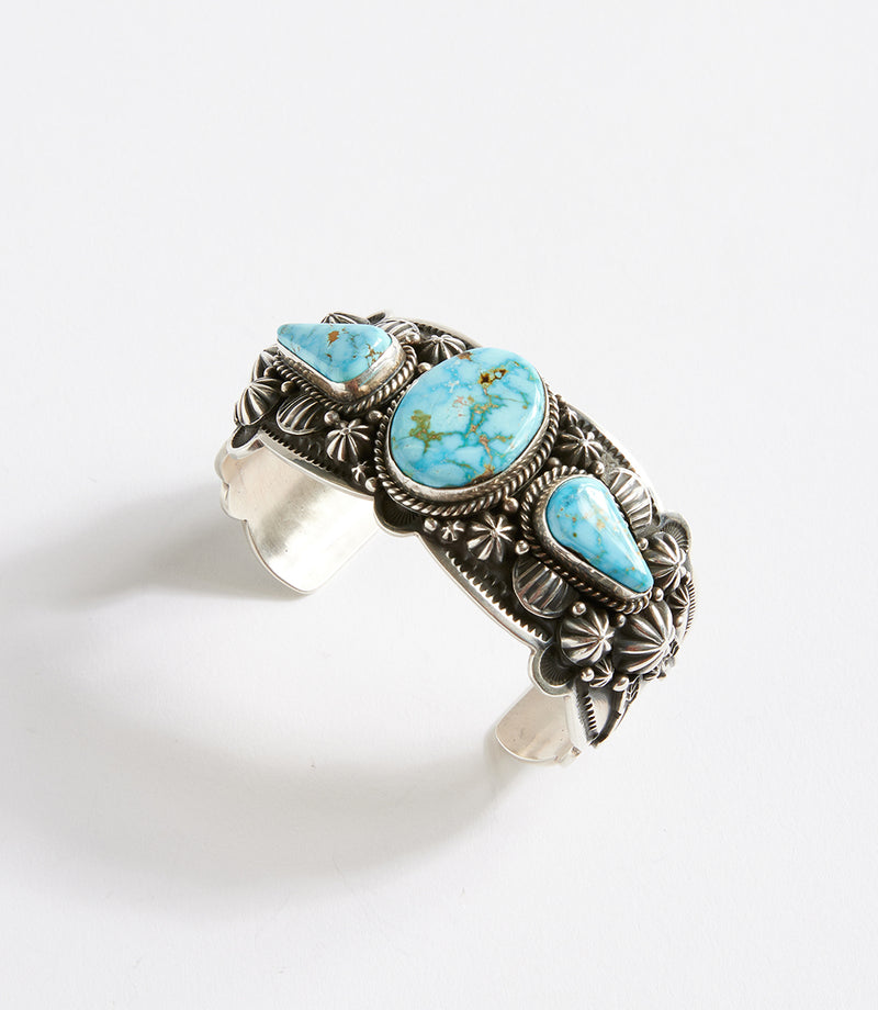 Turquoise Kingman Turquoise Stone Cuff Bracelet | Karen Kane