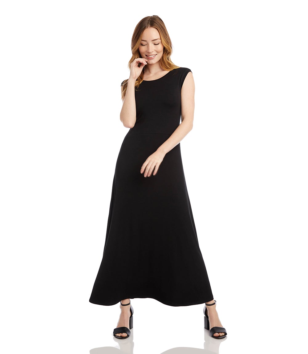 V-Back Midi Dress