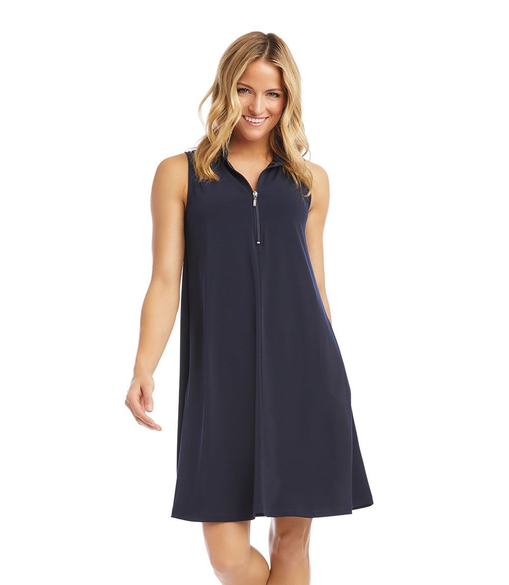 Sleeveless Zip-Up Travel Dress