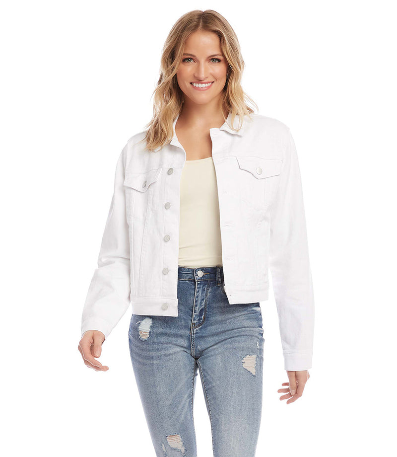 Off-White Denim Jacket Karen Kane