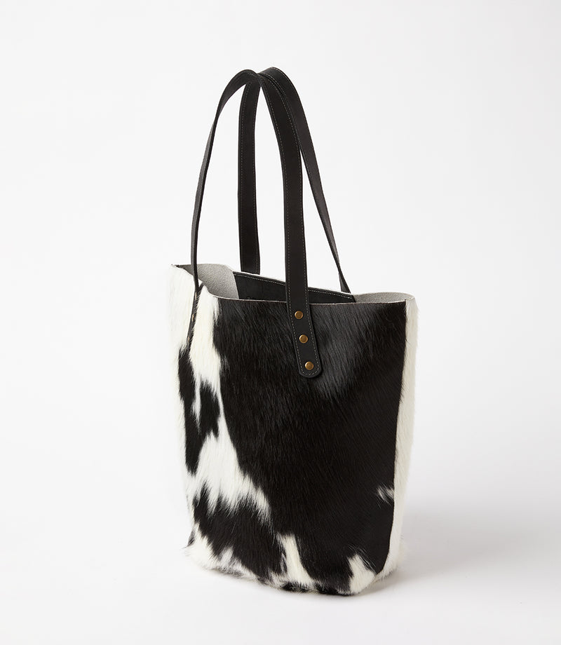 Cowhide Black and White Crossbody Purse Black and White Cow 