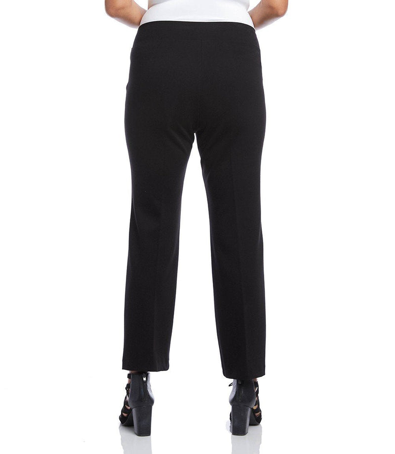 Buy theRebelinme Plus Size Women Black Solid Color High Rise Knitted  Trousers online