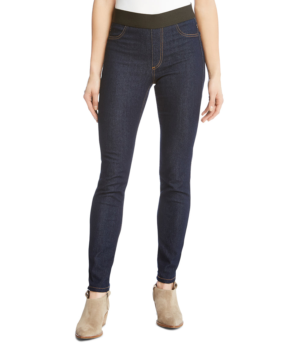 Karen Kane - Classic High Waist Straight Leg Jeans in Black at