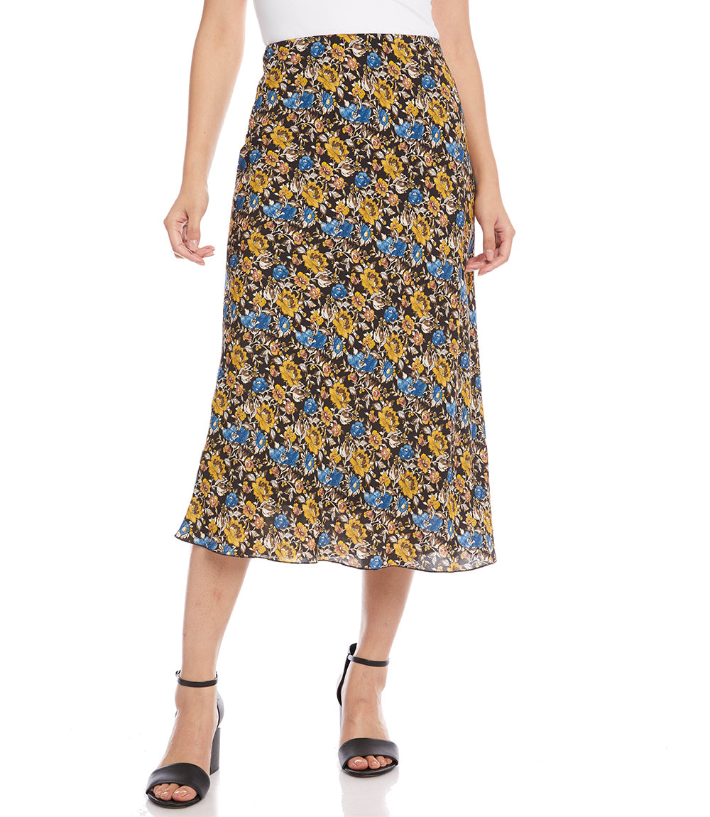 Bias Cut Midi Skirt