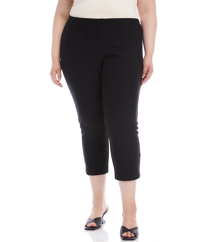 Standards & Practices Plus Size Women's High Waist Stretch Crepe Pants