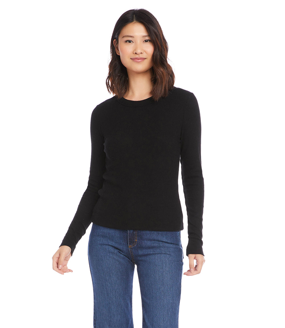  Karen Kane Women's Long Sleeve Crew Neck Top