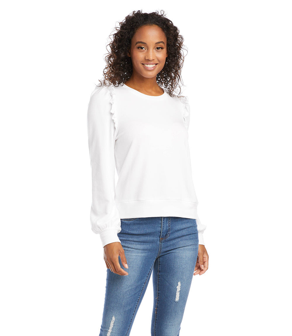  Karen Kane Women's Ruffle Detail Sweatshirt