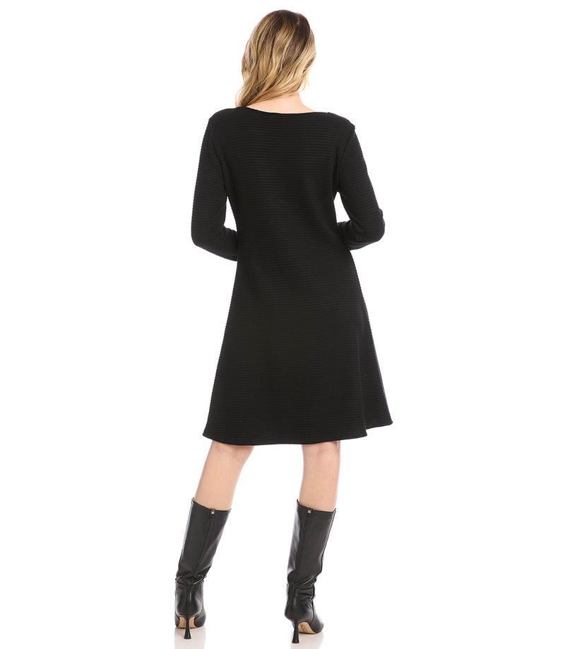 grey-long-sleeve--sweater-dress-tights-black-ankle-boots-LR-3 - Allyn  Lewis