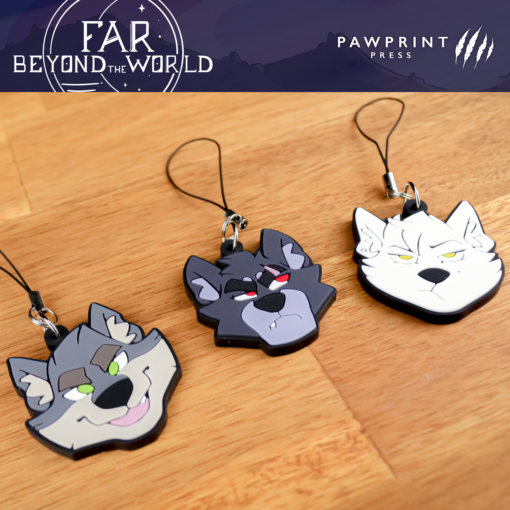 Far Beyond The World Rubber Charm Set Pawprint Press Official Store