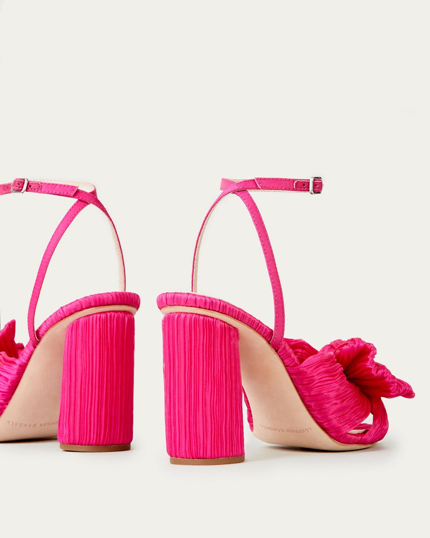 fuschia pink heels and bag