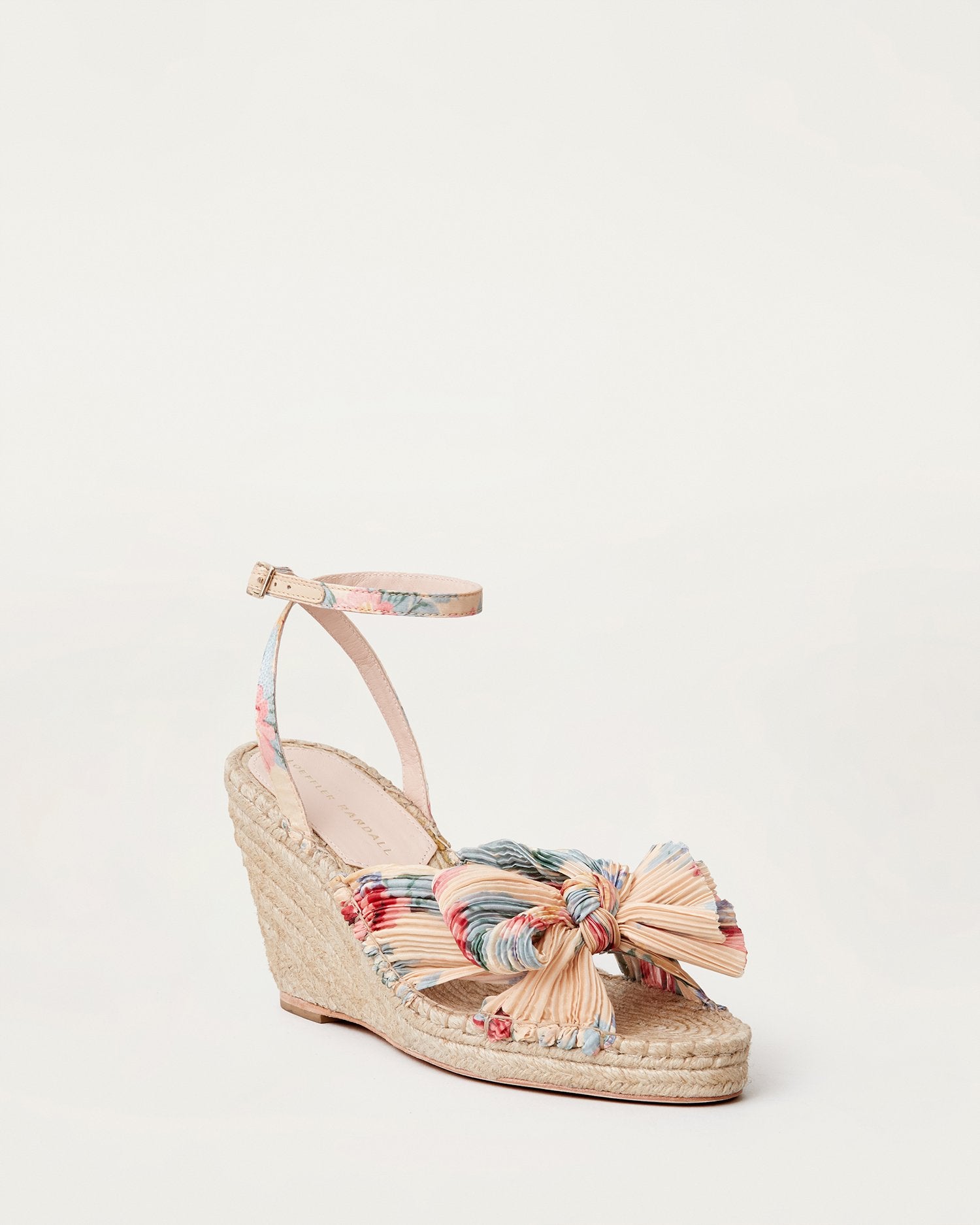 floral wedge shoes