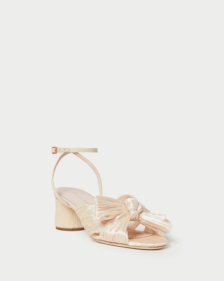 Loeffler Randall | Dahlia Bow Mule Gold | Heeled Sandals | Shoes