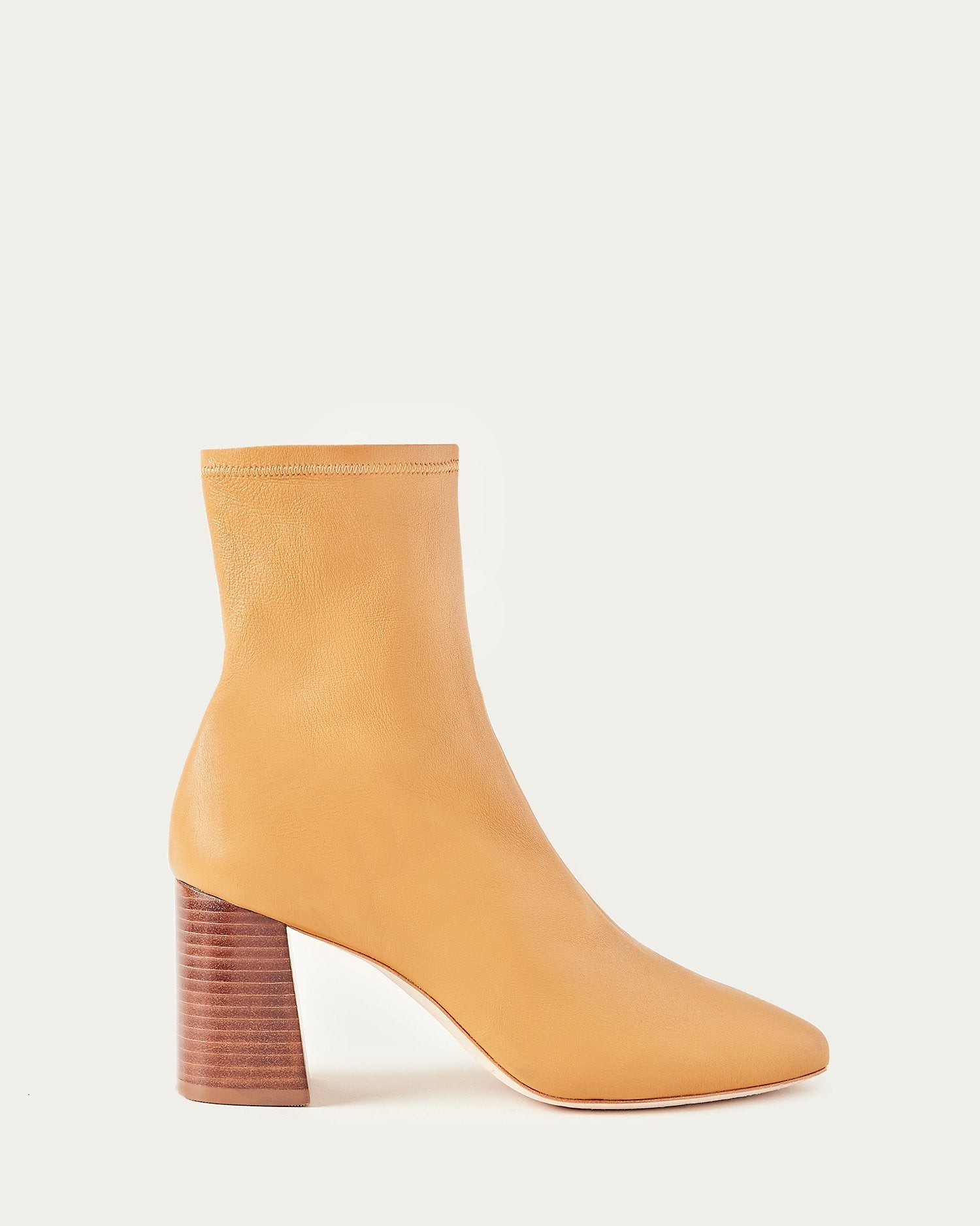 camel color leather boots