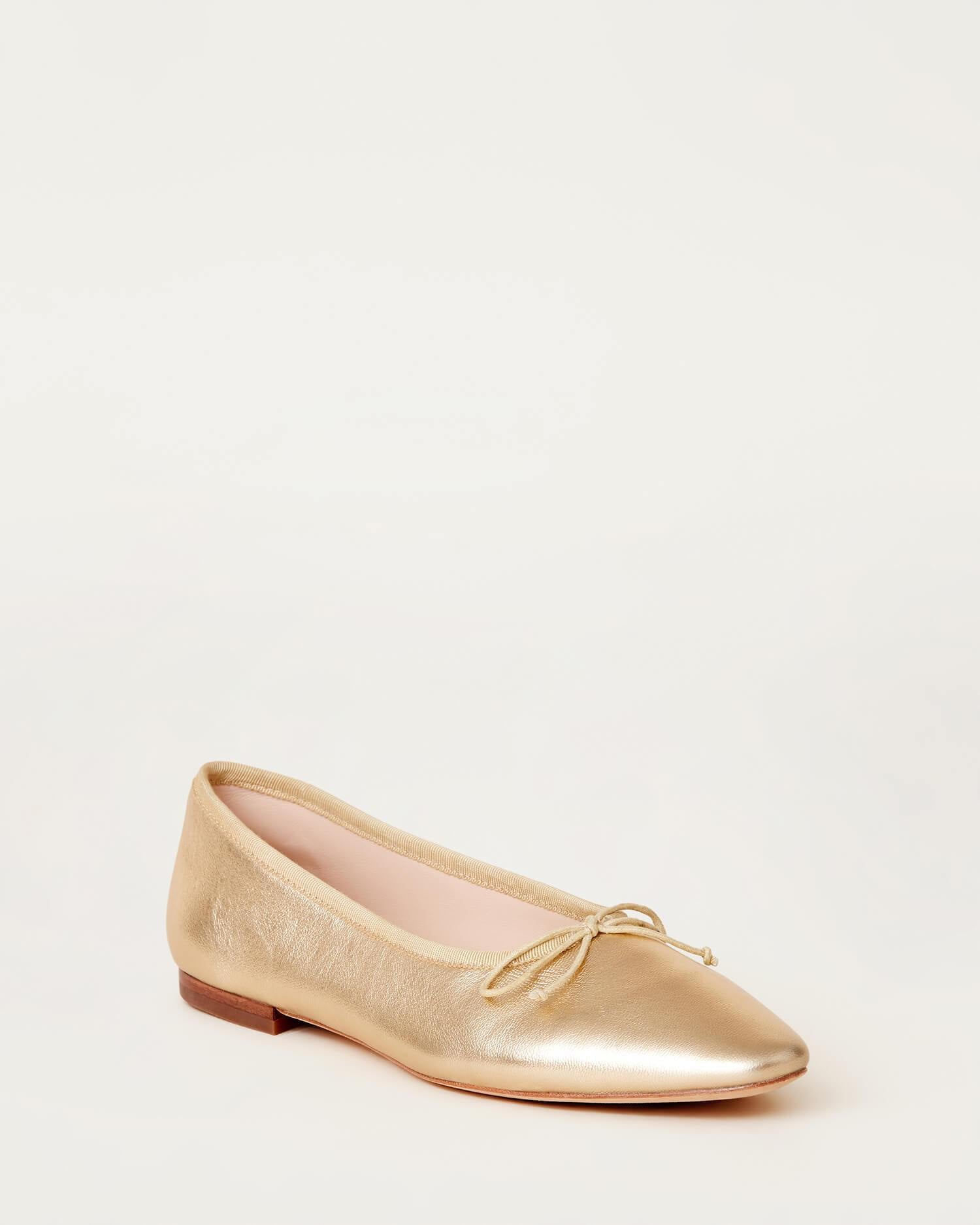 champagne color flat shoes