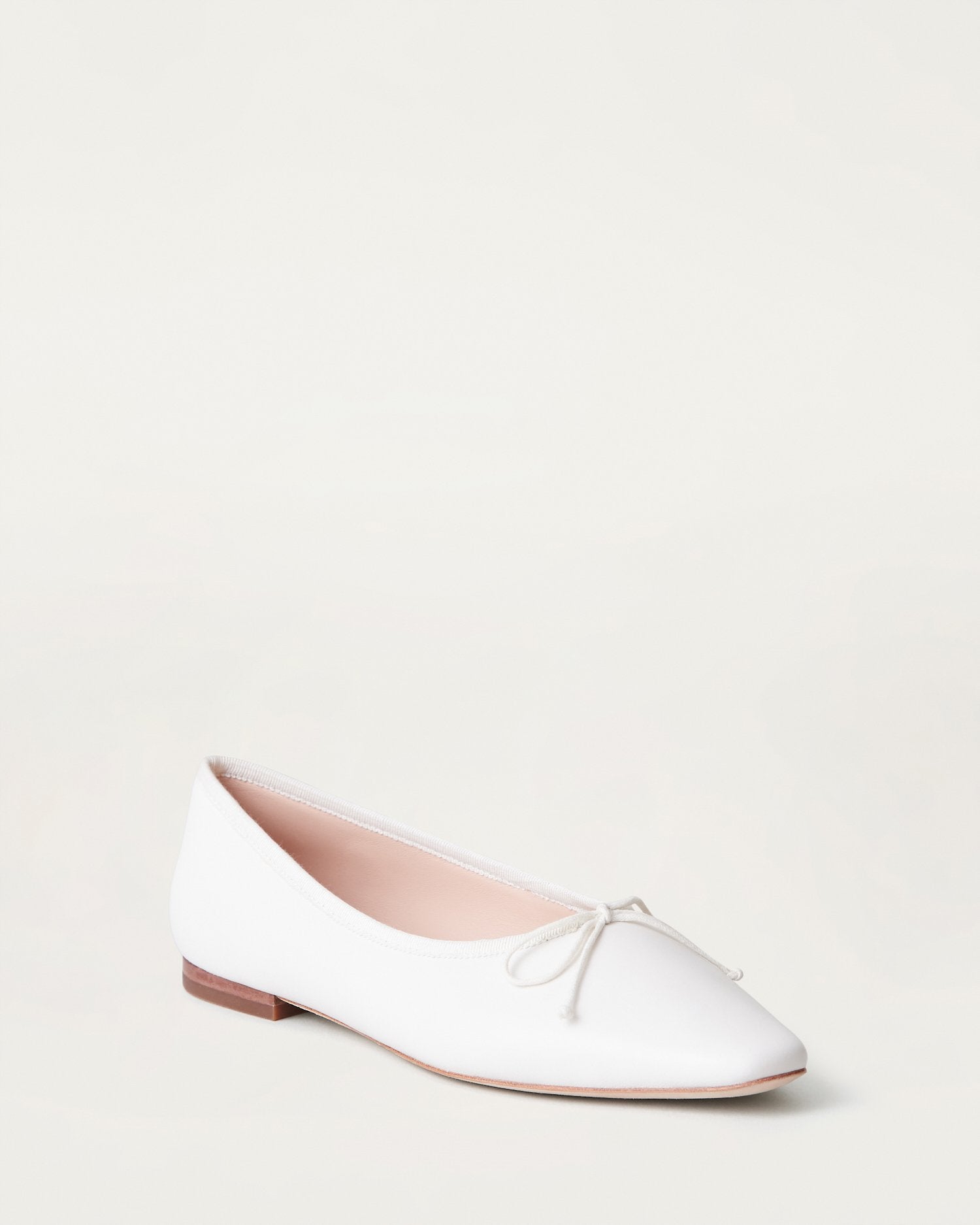 white ballet flat shoes