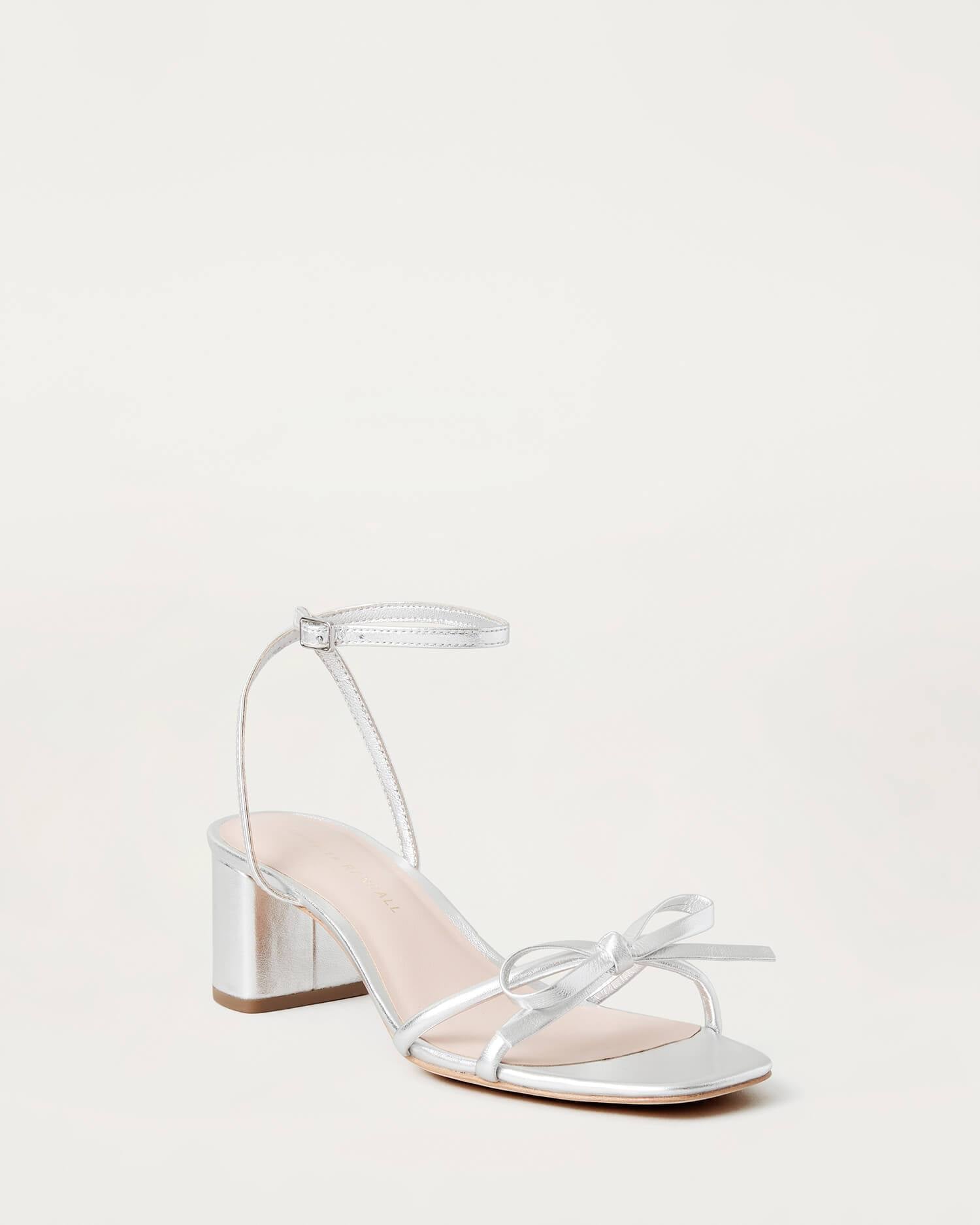silver sandal heels