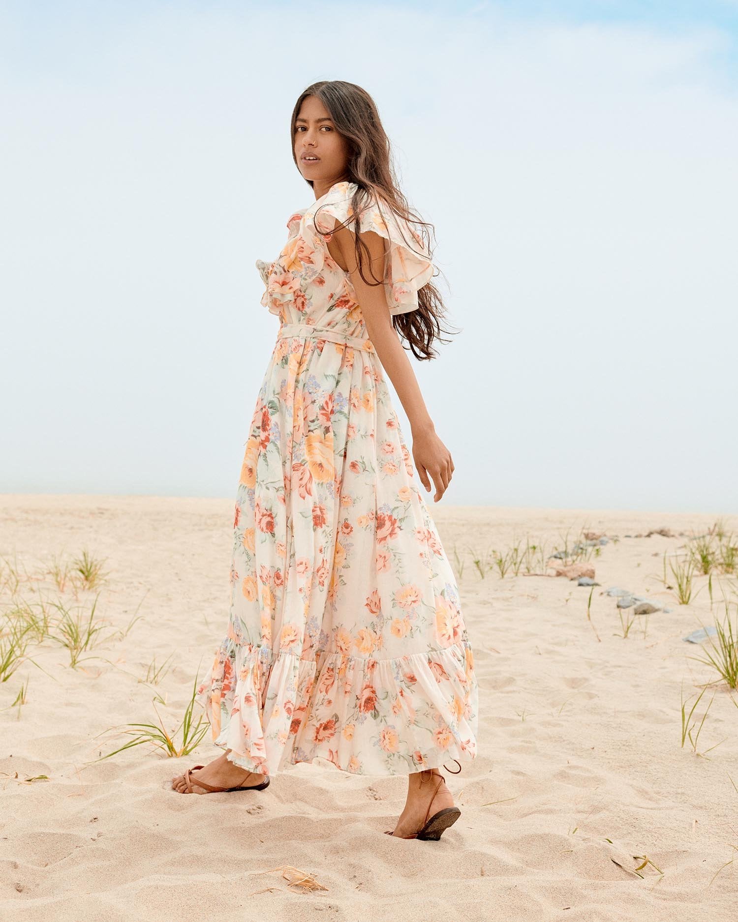 flower beach dress