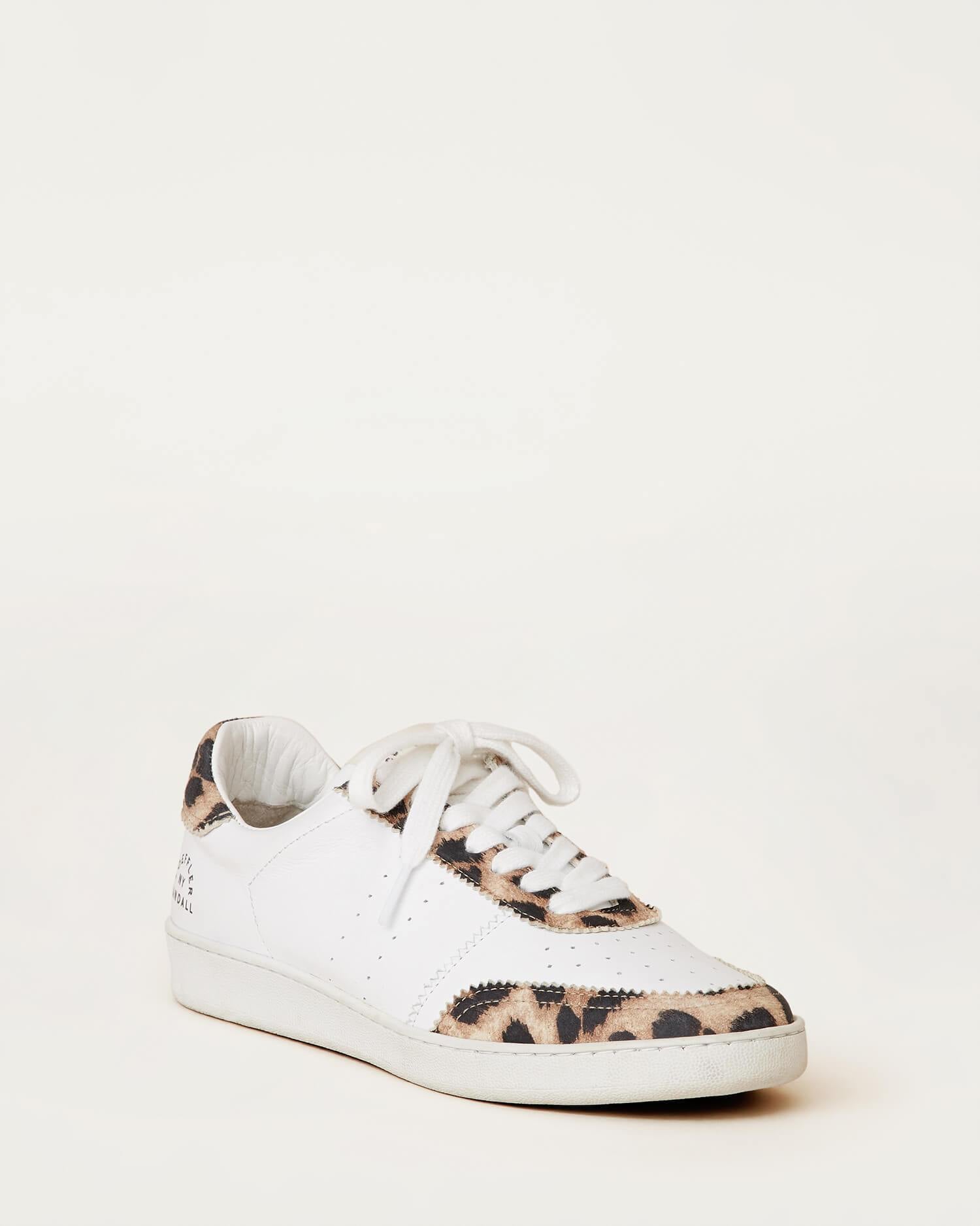 leopard and white sneakers