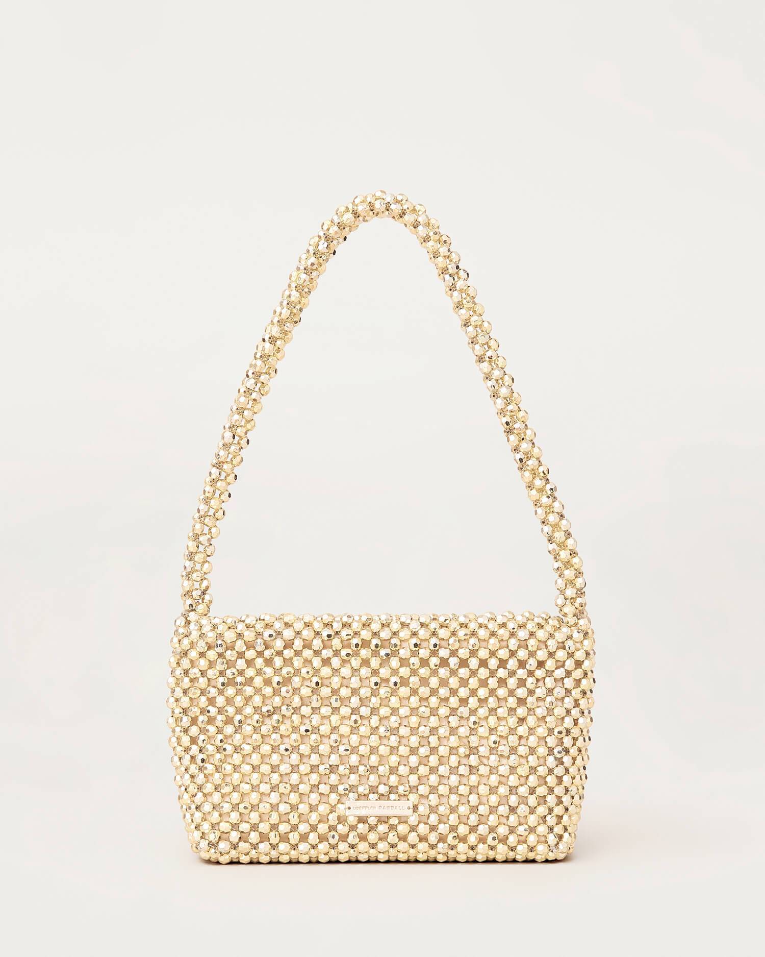 gold beaded bag