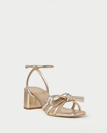 Loeffler Randall | Mikel White Bow Mid-Heel Sandal I Heeled Sandals I ...