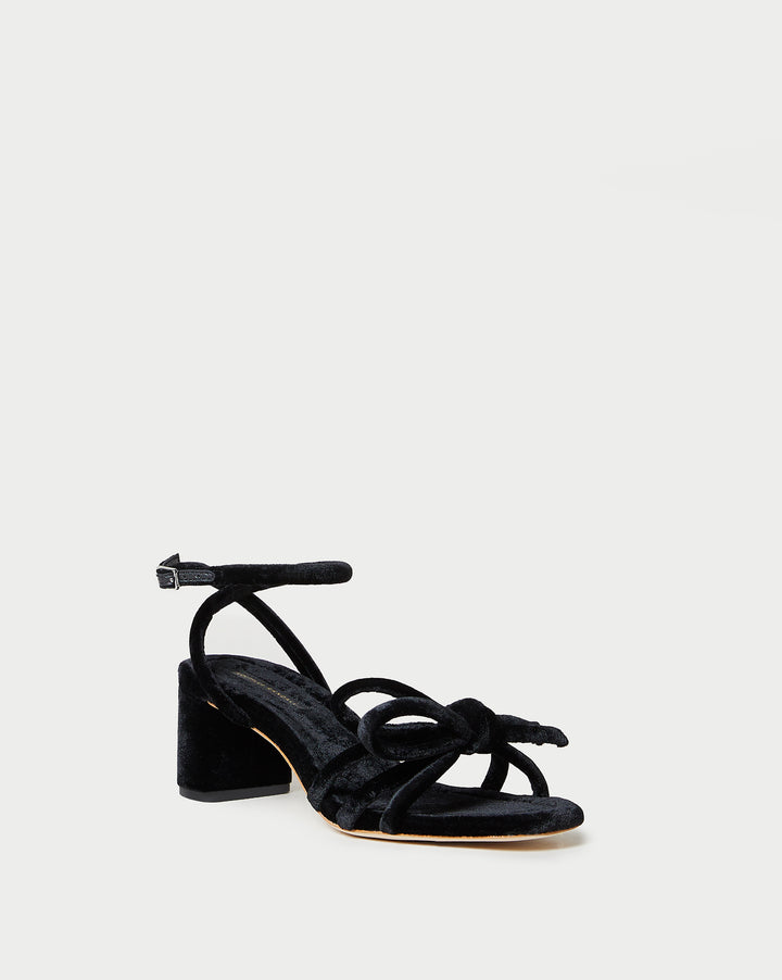 Loeffler Randall | Mikel Blue Bow Mid-Heel Sandal l Heeled Sandals l ...