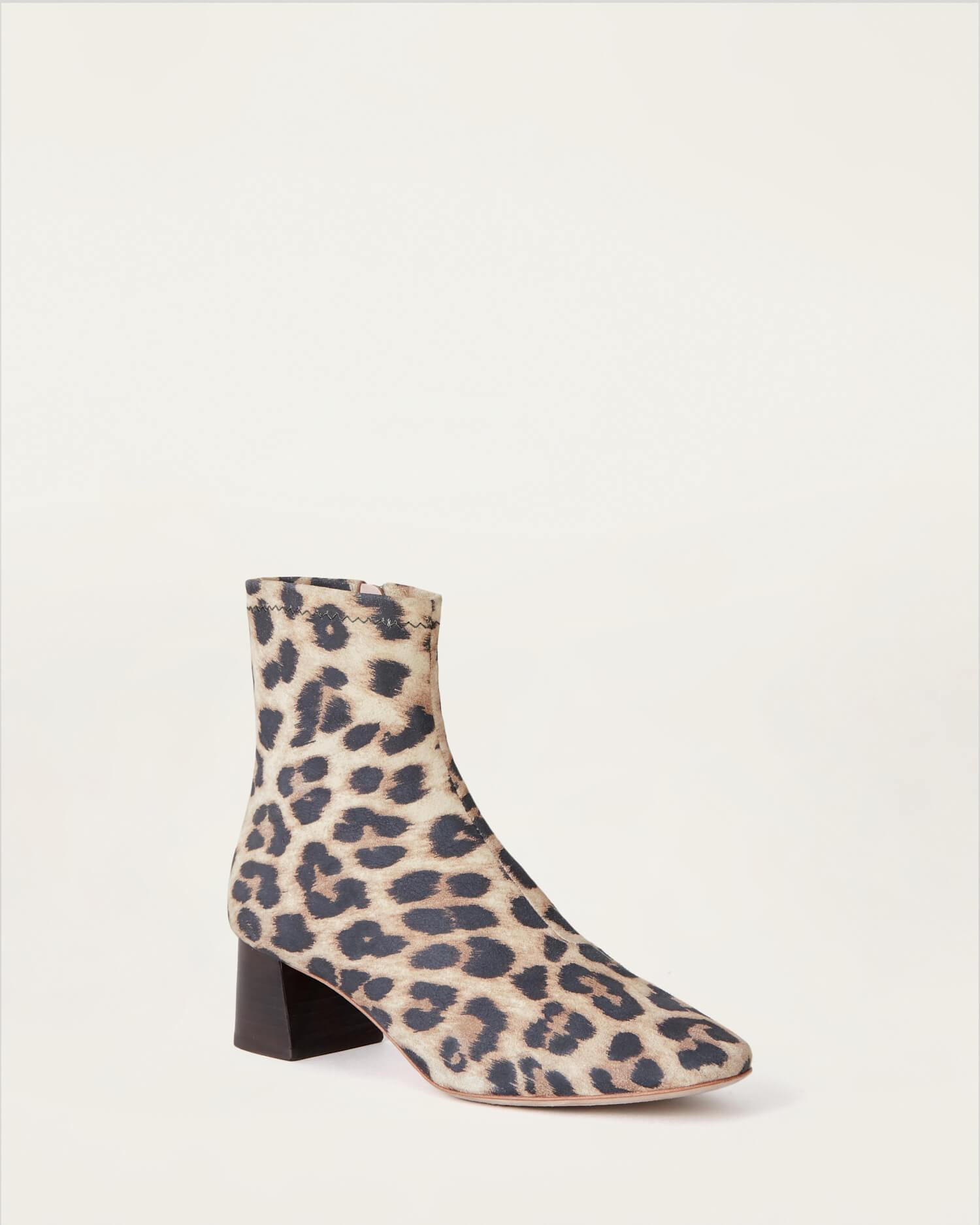 deep v leopard booties