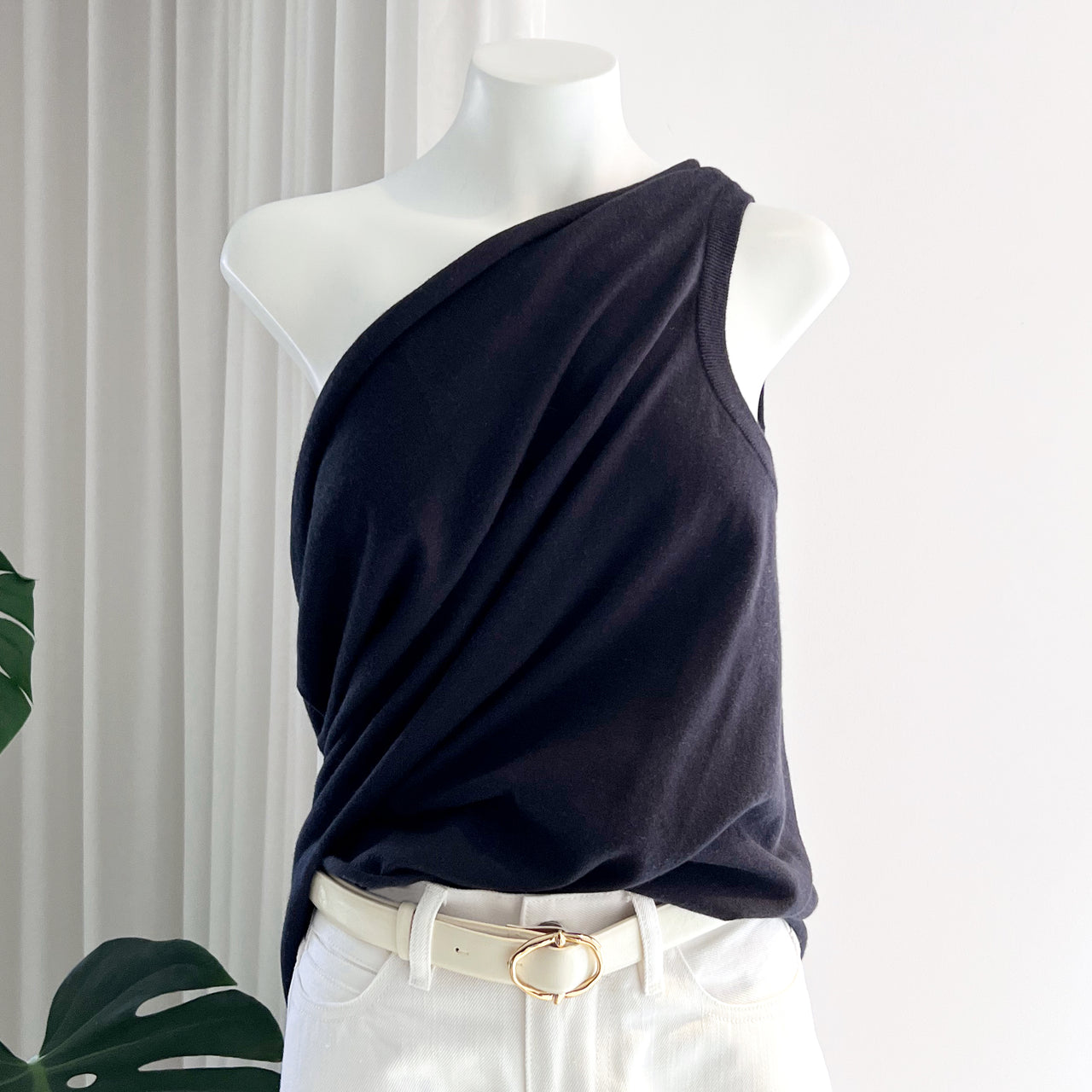 Ship Cotton-Cashmere Top in Navy