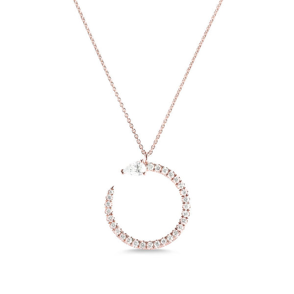 Carbon & Hyde 14K White Gold Diamond Padlock Necklace