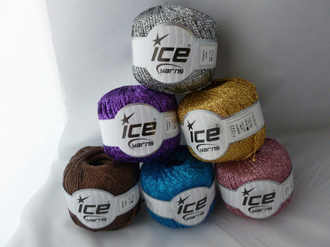 Aurora by Yarn Bee Yarns, 1/4 Inch Chenille Ribbon with Metallic, 3 oz