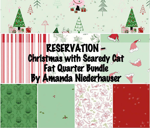 RESERVATION - Christmas with Scaredy Cat Fat Quarter Bundle by Amanda Niederhauser