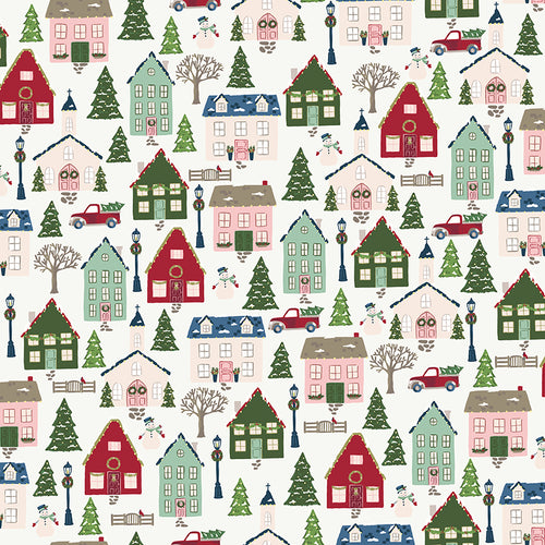 Christmas Village - Trees Pink by Katherine Lenius – Happy Little Stitch  Shop