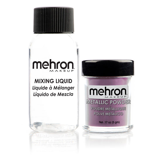 Mehron Metallic Lavender Powder with Mixing Liquid
