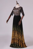 2022 Bateau Prom Dresses A Line Floor Length Lace #31310 (Color Just As Picture PAPFA9HE
