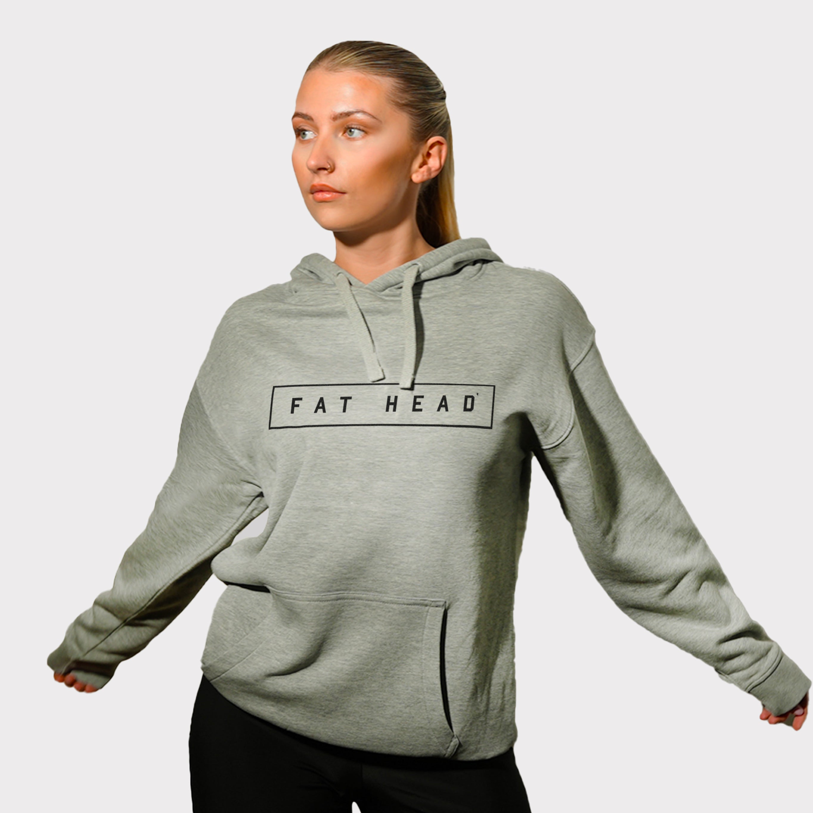 Fat Head Hoodie Grey