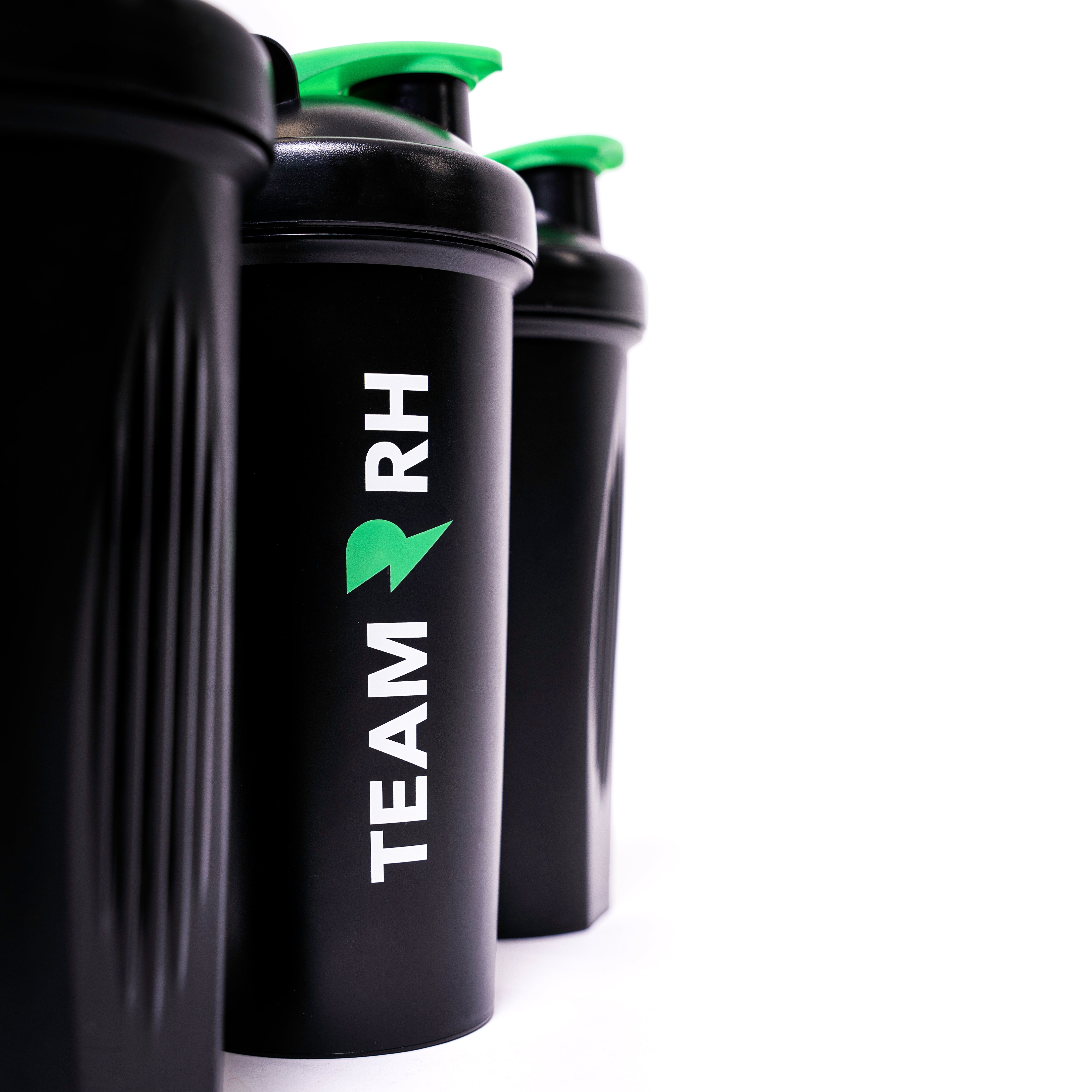 Team RH Black Protein Shaker Bottle