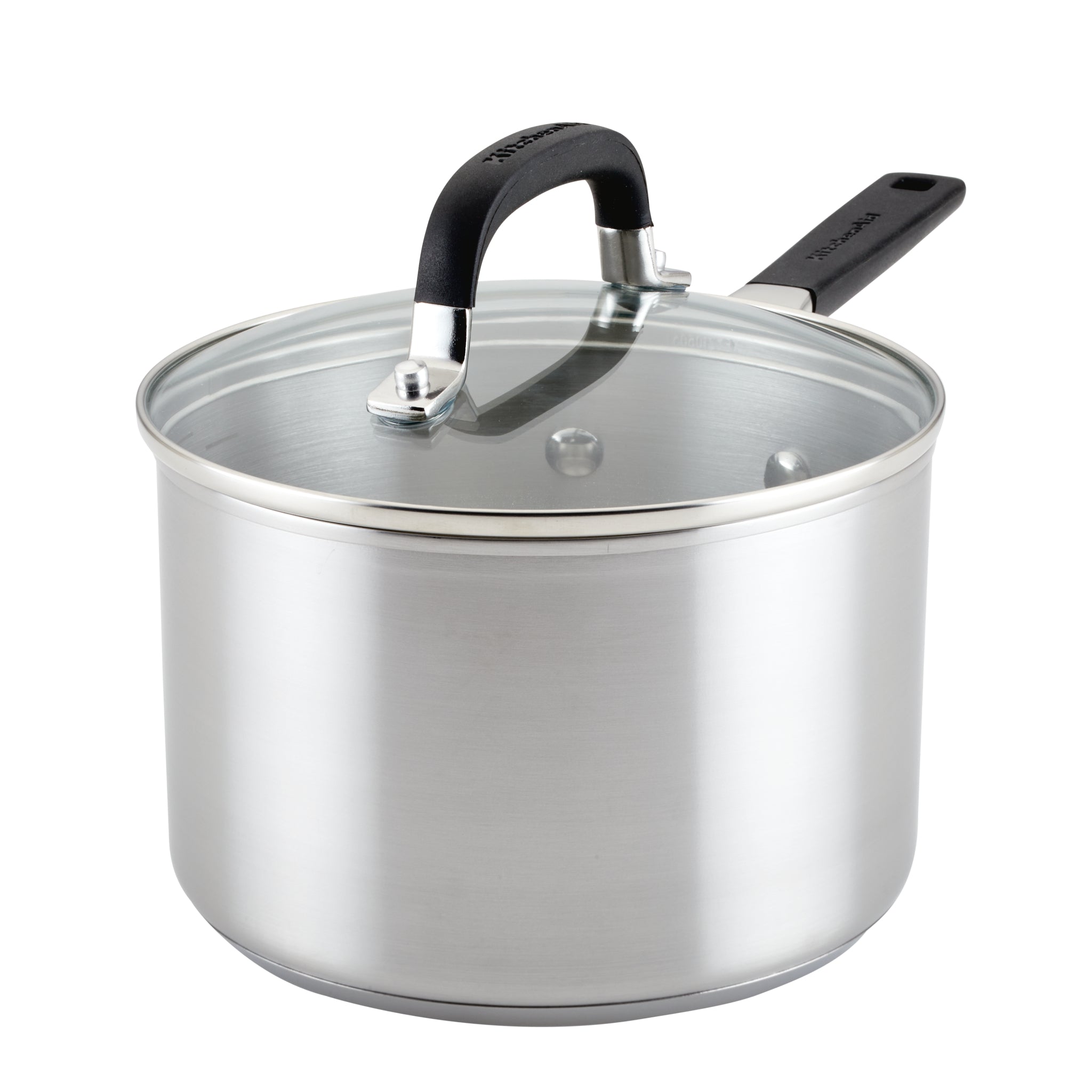 Stainless Steel 3-Quart Saucepan With Lid - PotsandPans product image