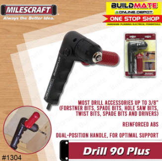 Milescraft 1304 Drill90PLUS - Right Angle Drill Attachment
