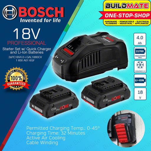 BOSCH Professional 12V Starter Kit Battery 2x GBA 2.0A Hand Charger Se —  Buildmate